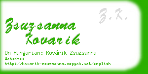 zsuzsanna kovarik business card