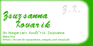 zsuzsanna kovarik business card